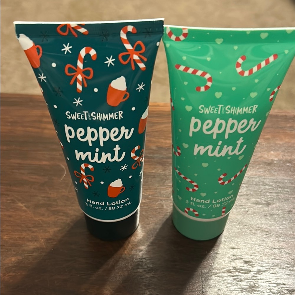 Peppermint Hand Lotion Set - Green and Teal